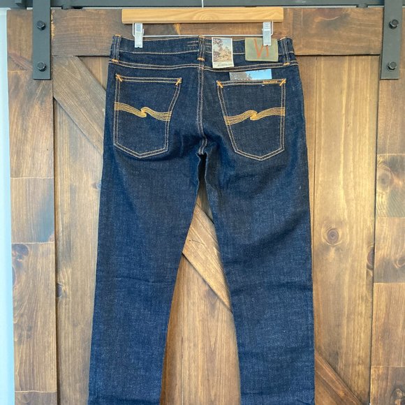 Unisex NUDIE JEANS Long John Denim Pants (NWT) - Picture 2 of 4